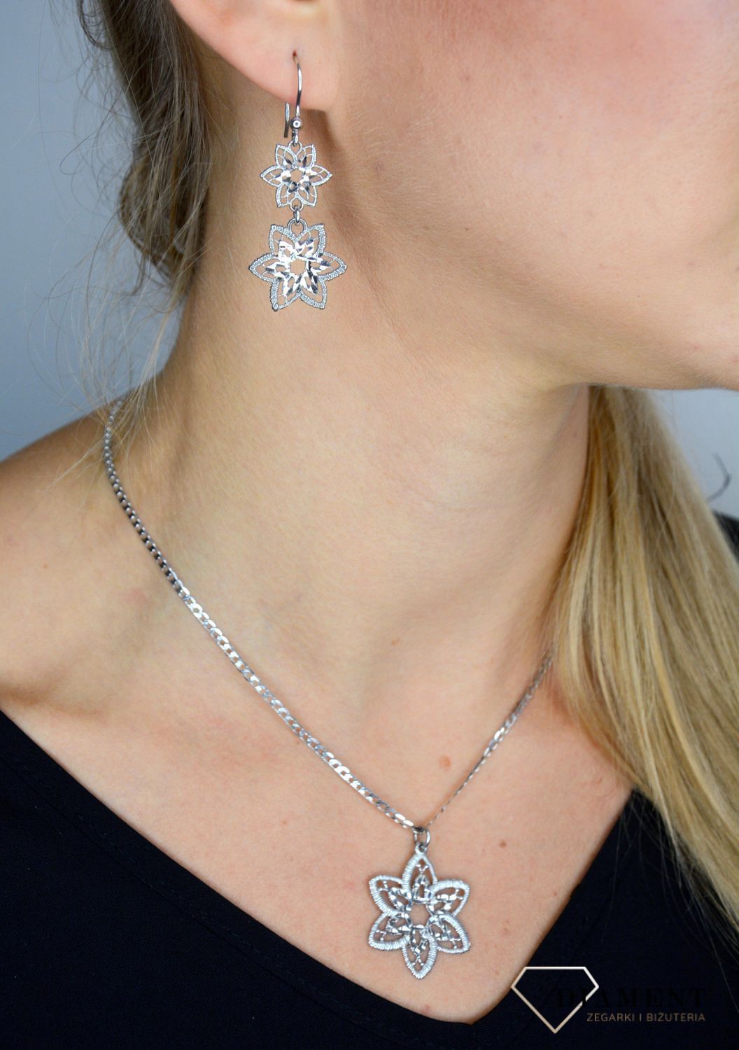 Złoty łańcuszek 585 pancerka pave białe złoto DIA-LAN-1127PAVE-585B 2,5mm.jpg